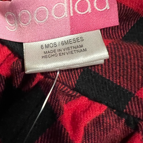 Red/Back Flannel Checker Dress w/🖤’s & Black Leggings for your little valentine - Picture 4 of 16